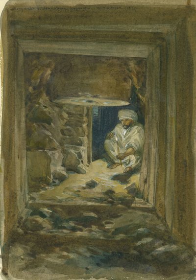 Gallery under Golden Gateway, Jerusalem by William Crimea Simpson